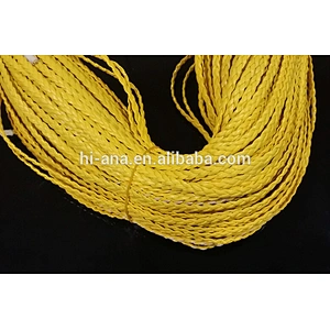 DIY jewelry wire PU leather rope color braided rope wholesale three strands braided 5mm flat leather rope (100 m / roll)