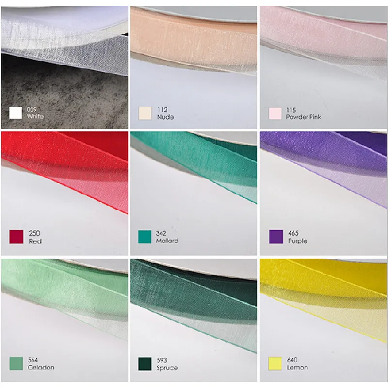 hi-ana ribbon 99 Most popular silk wired sheer organza ribbon for parties decoration