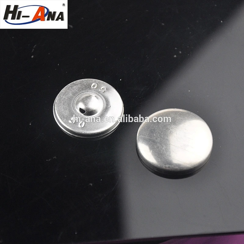 aluminium covered buttons