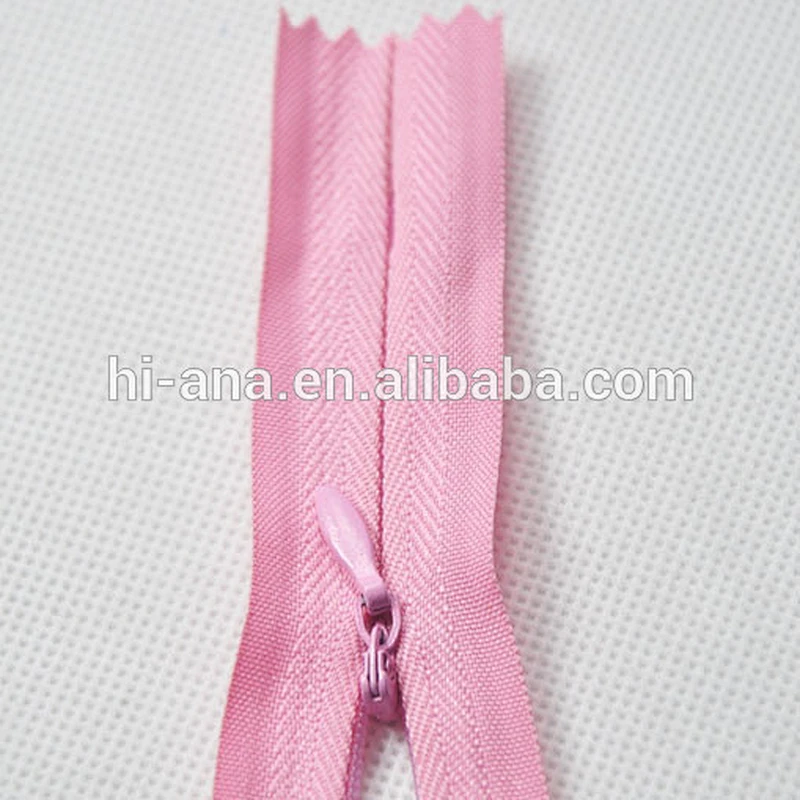 Invisible Nylon Zippers with Fabric Tape