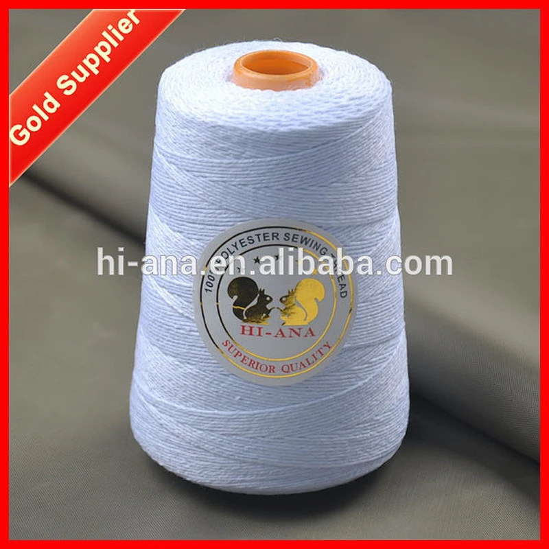White 100% Spun Polyester Sewing Thread 40/3