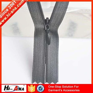 hi-ana zipper1 Advanced equipment apparel accessory invisible zipper