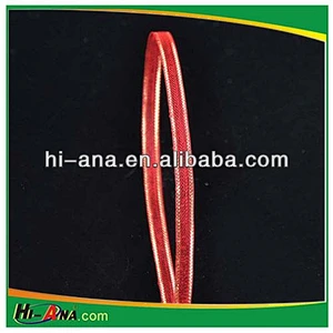 Nylon Organza Ribbon with Gold Edge 1/8