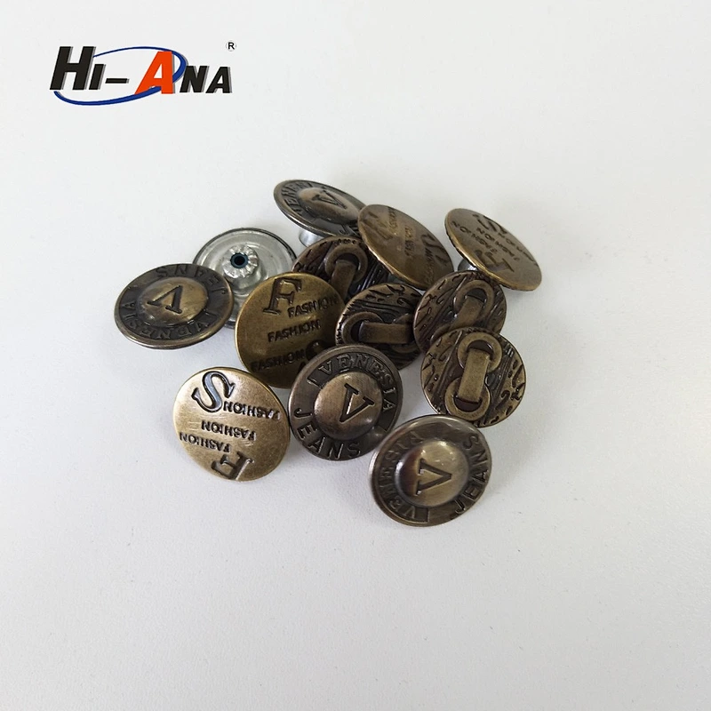Fashion Custom 20mm Metal Snap Jean Button