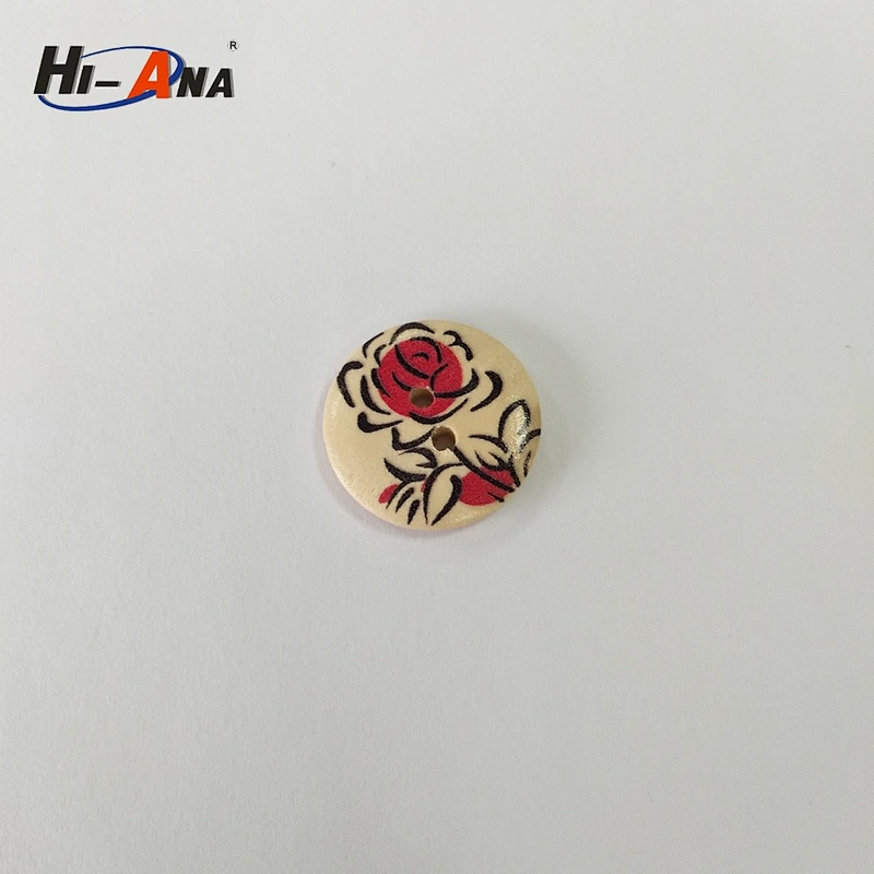 printed wooden buttons