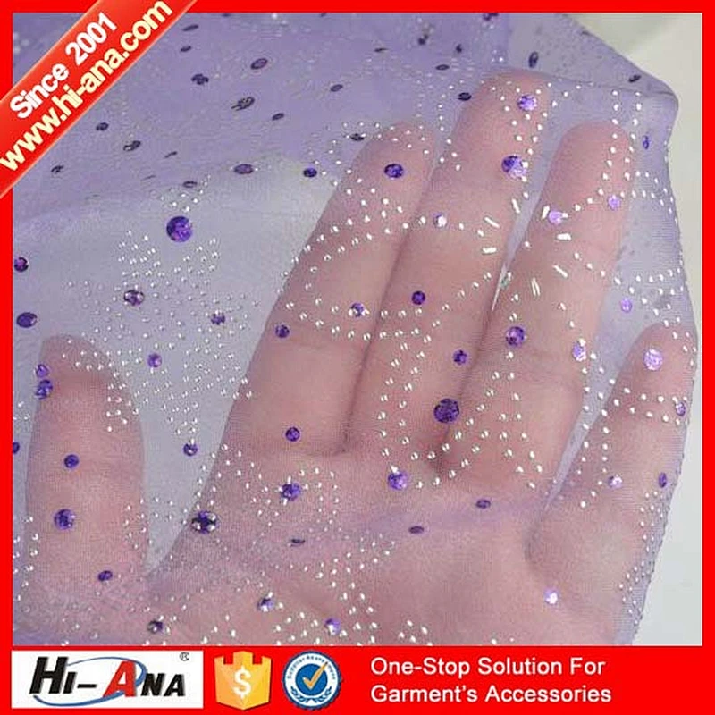 hi-ana fabric3 Specialized in accessories since 2001 Cheaper mesh fabric rhinestone