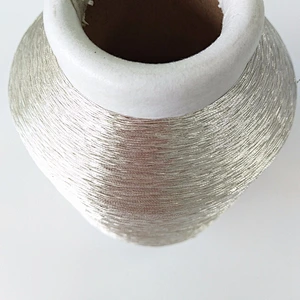 China Silver Metallic Knitting Yarn