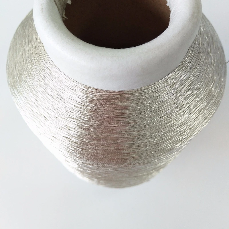 China Silver Metallic Knitting Yarn