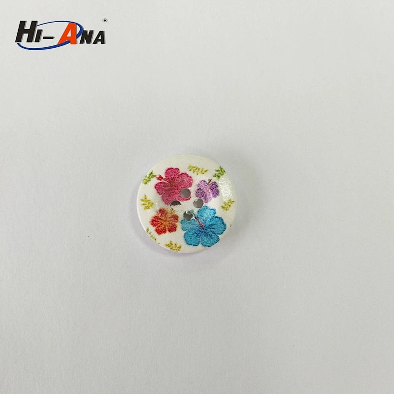 fashion Wooden Button with Printing