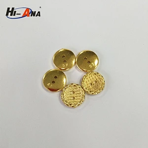Gold buttons for garment