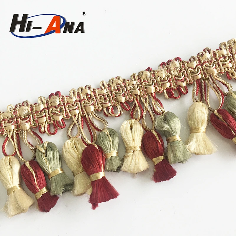 hi-ana trim2 Cheap price china team Factory supplier raffia fringe trim