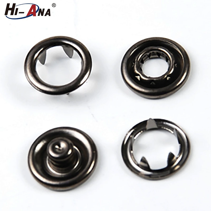 hi-ana button2 ISO 9001 Factory Ningbo four part prongs snap button