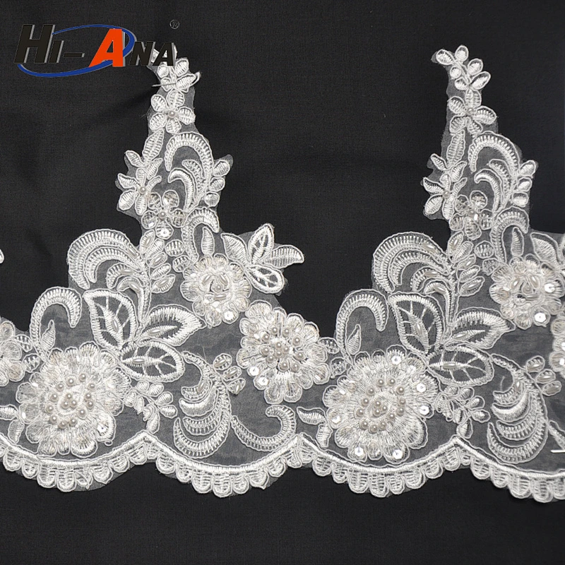 Familiar in OEM and ODM customised LOGO printed wedding lace fabric