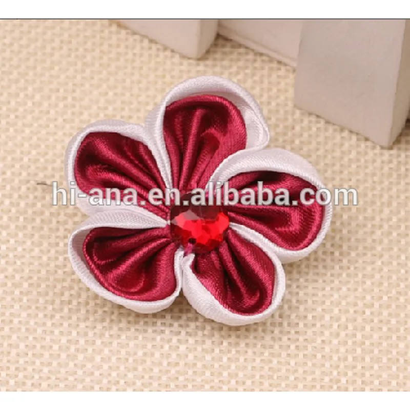 Two - color five - pointed diamond handmade bow small flowers ribbon small flowers ribbon