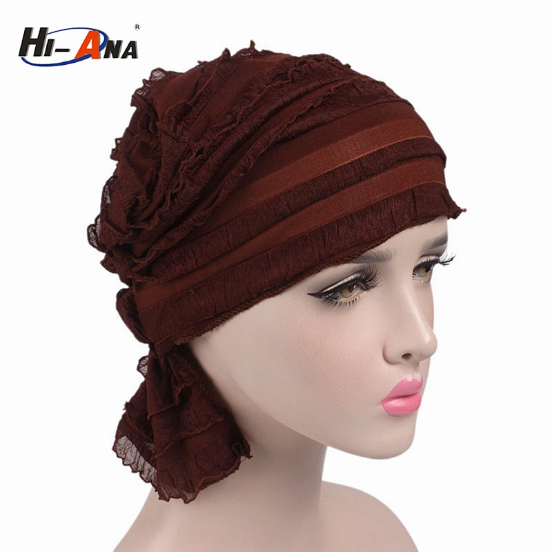 wholesale 2018 New trade two-tone braided head cap India turban hat for women