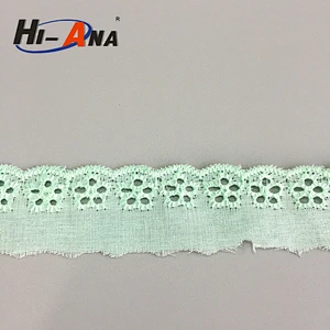Fully stocked multi color embroidery lace trim