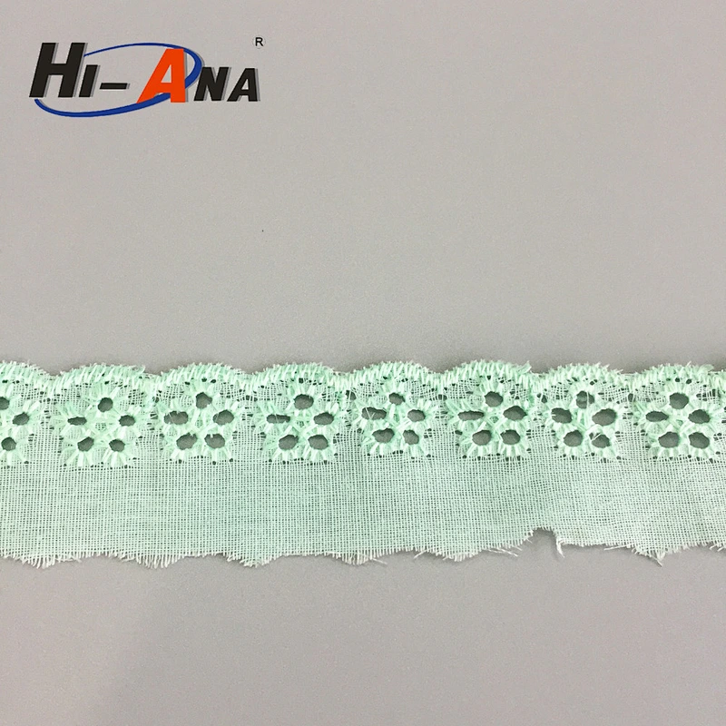 Fully stocked multi color embroidery lace trim