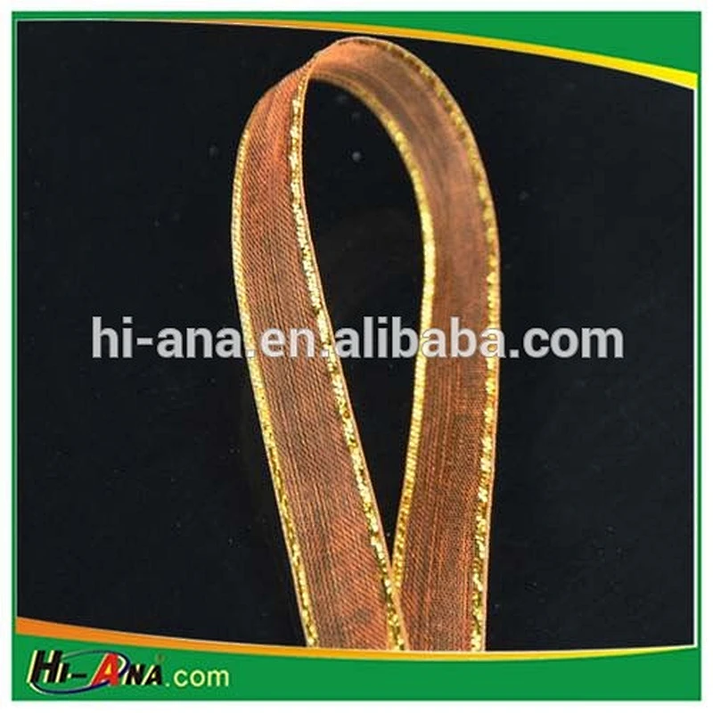 golden edge organza ribbon