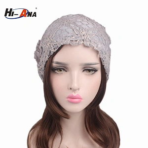 wholesale 2018 New trade two-tone braided head cap India turban hat for women