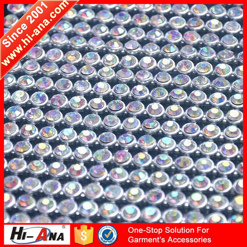 hi-ana trim1 One to one order Fashion decorative rhinestone fabric trim