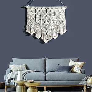 HI-ANA 2018 Pure Cotton thread Made Wall Hanging Macrame Curtains