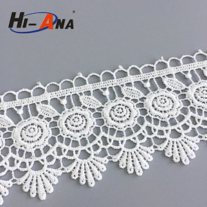 Stict QC 100% Yiwu chemical lace embroidery fabric