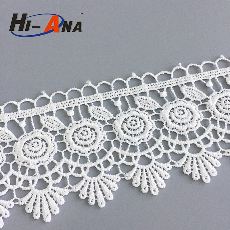 Stict QC 100% Yiwu chemical lace embroidery fabric