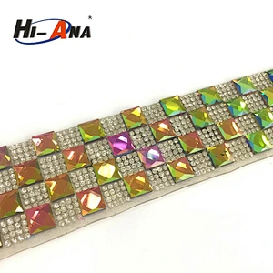 hi-ana rhinestone2 Over 95% accessories exported Top quality beaded lace trim