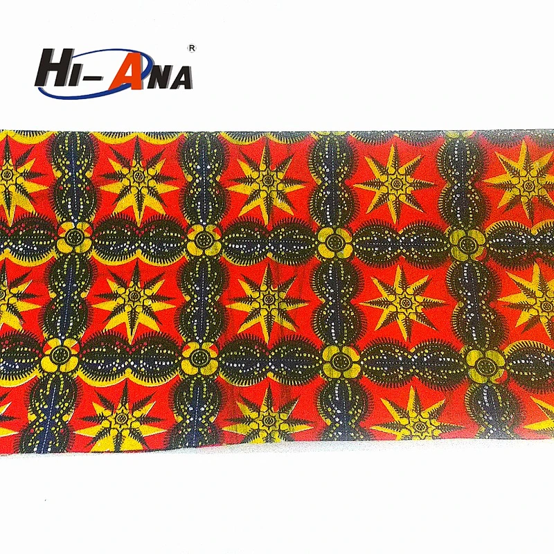 Gold Printed Real Wax Fabric
