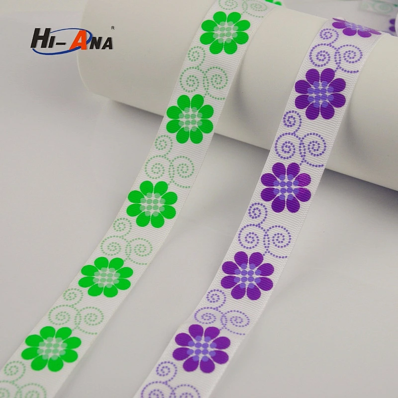 Familiar in oem odm factory Hot sale custom printed grosgrain ribbon