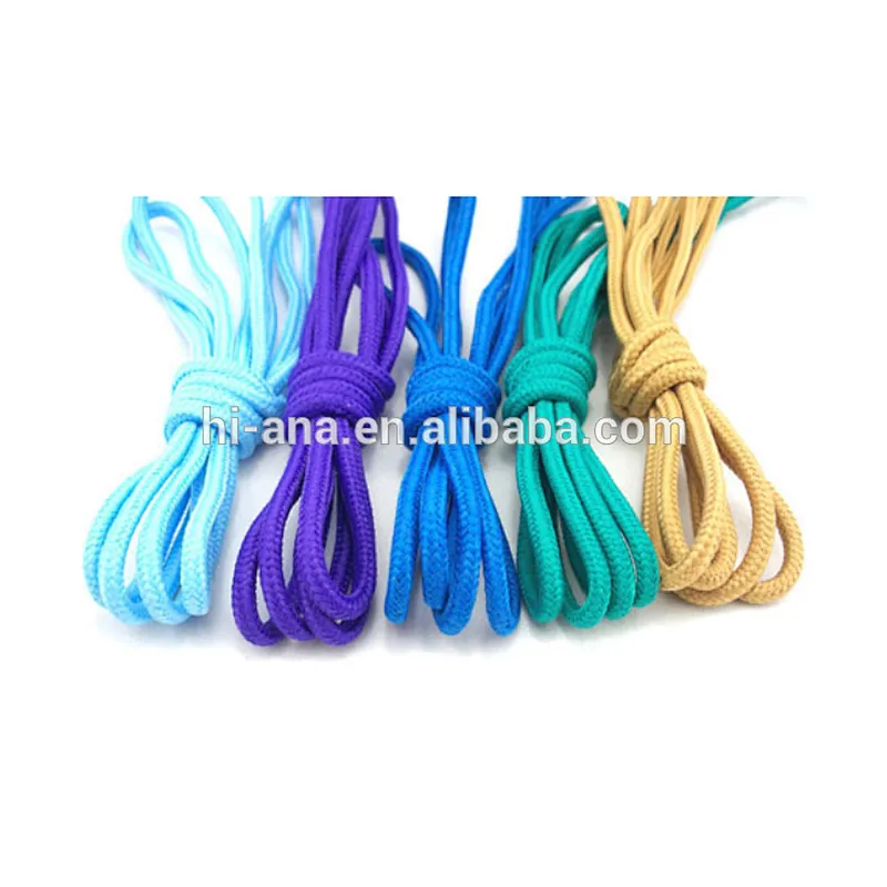 Outdoor shoelaces / round color round belt climbing sports laces 1.3 wholesale