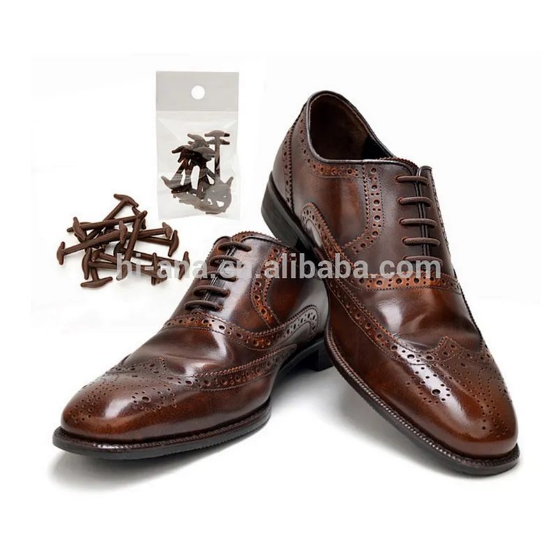 Lazy shoelace silicone-free tie-free black-brown adult male free shoes lace