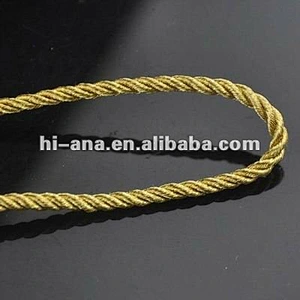 Dia:3mm Decorative metallic rope for curtain China supplier