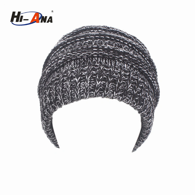 HI-ANA Women Winter Hat Ponytail Messy Bun Knit Beanie Tail Ribbed Hat Cap turban hat for women