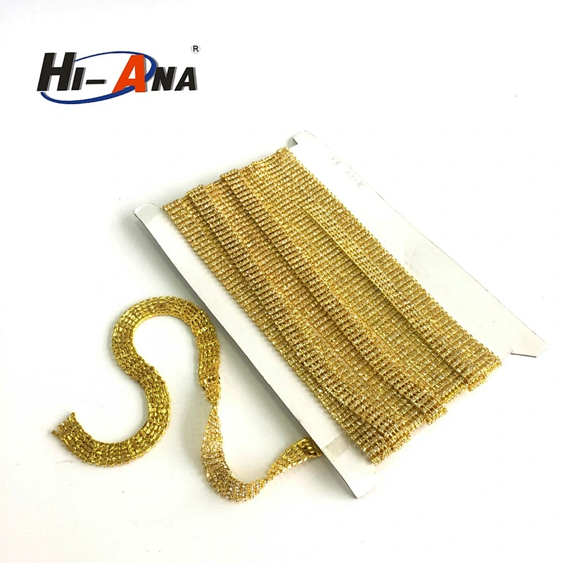 hi-ana rhinestone1 Trade assurance Good Price crystal rhinestone chain trim