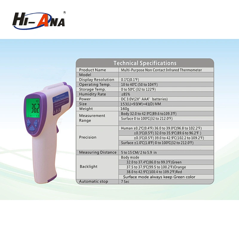 [Two-year warranty]Infrared Gun Thermometer Kids Body LCD Non-Contact Laser Temperature infrared thermometer manufacturer
