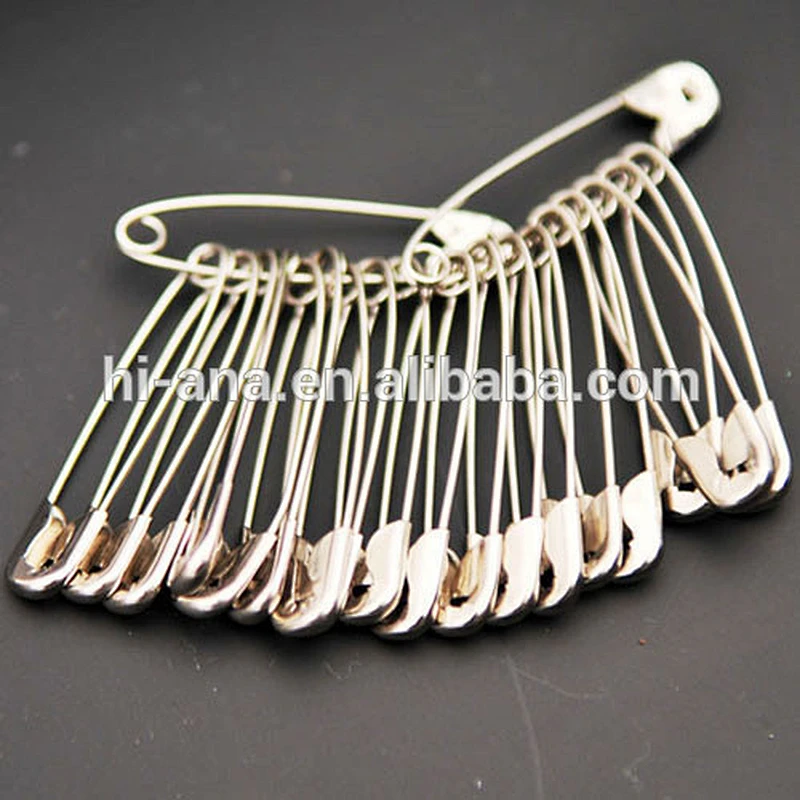 Wholesale 00 Nickle Free Silver Metal Steel Safety Pin