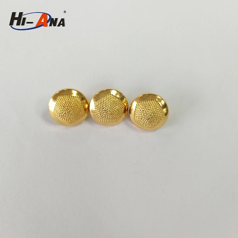 plating gold shank plastic button