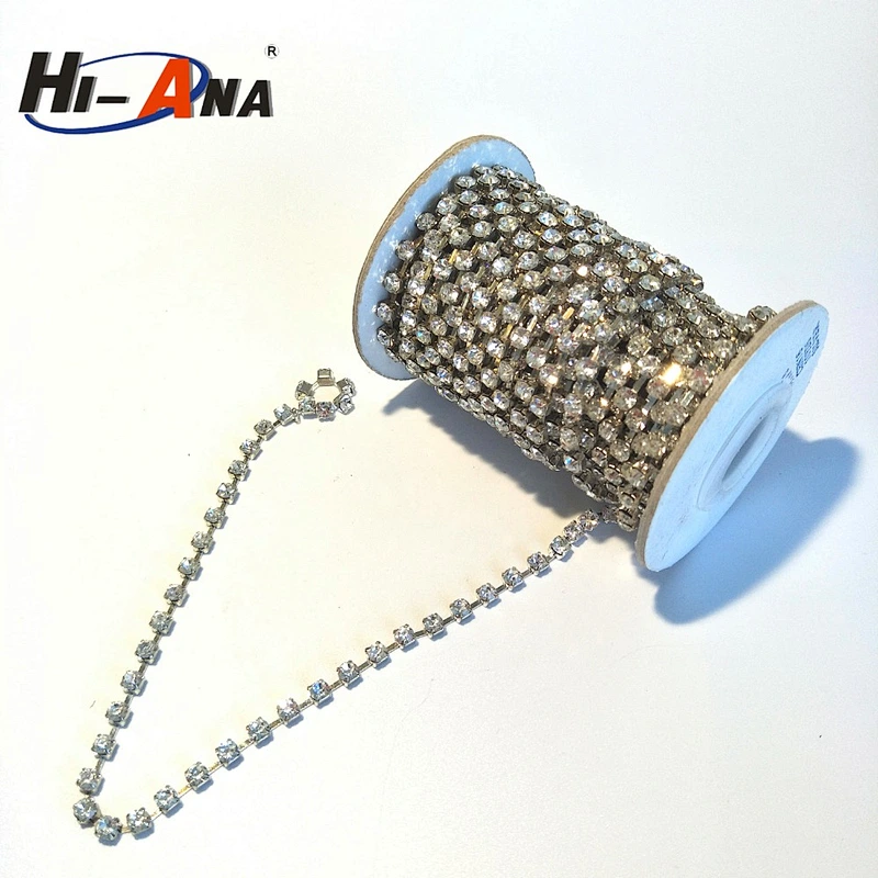 hi-ana rhinestone1 More 6 Years no complaint Top quality 3mm rhinestone cup chain