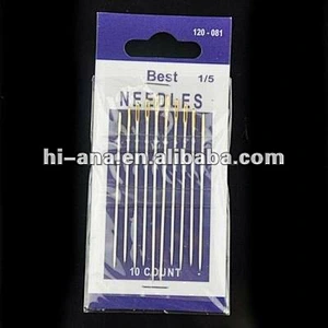 10 count per card hand sewing needles kit China supplier