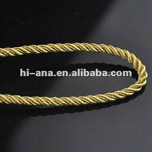 Dia:4mm Decorative metallic rope for curtain China supplier