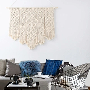 HI-ANA 2018 Pure Cotton thread Made Wall Hanging Macrame Curtains