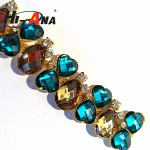 24 hours service online Wholesale Mixed rhinestone fabric by the yard