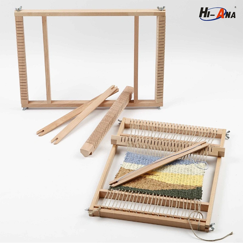 Chinese manufacturer Customize ODM OEM Kids traditional toy creative wooden weaving loom