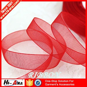 24 hours service online Custom Gift sheer organza ribbon
