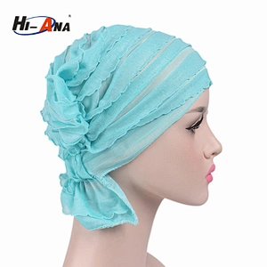 wholesale 2018 New trade two-tone braided head cap India turban hat for women