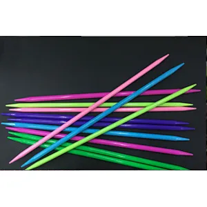 color Double pointed plastic knitting needles