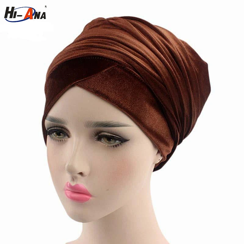 HI-ANA Musilm velvet turban headband cap