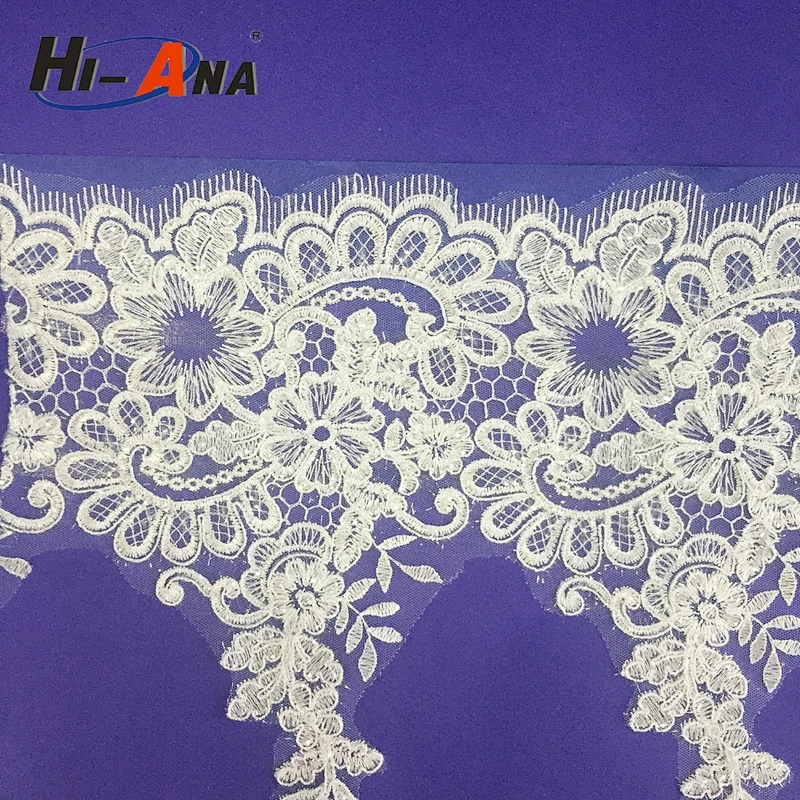 hi-ana lace1 Custom made print logo hot selling embroidery french lace