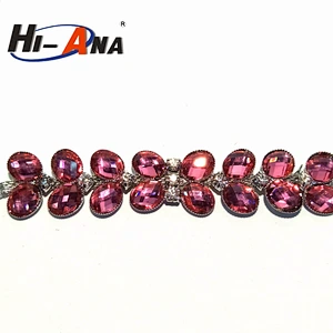 hi-ana rhinestone1 Top quality control Fancy crystal rhinestone chain trimming